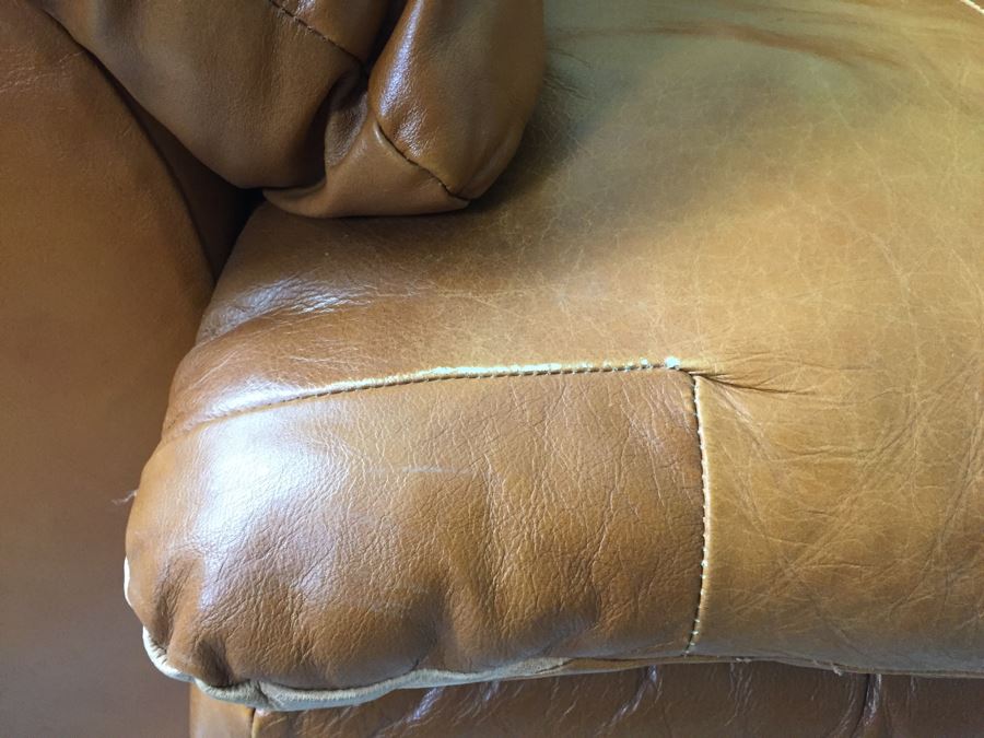 Ashley Furniture Comfortable Light Brown Leather Armchair [Photo 6]