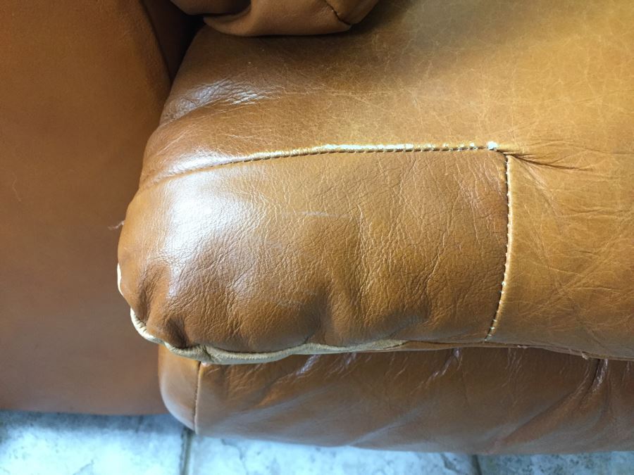 Ashley Furniture Comfortable Light Brown Leather Armchair [Photo 2]
