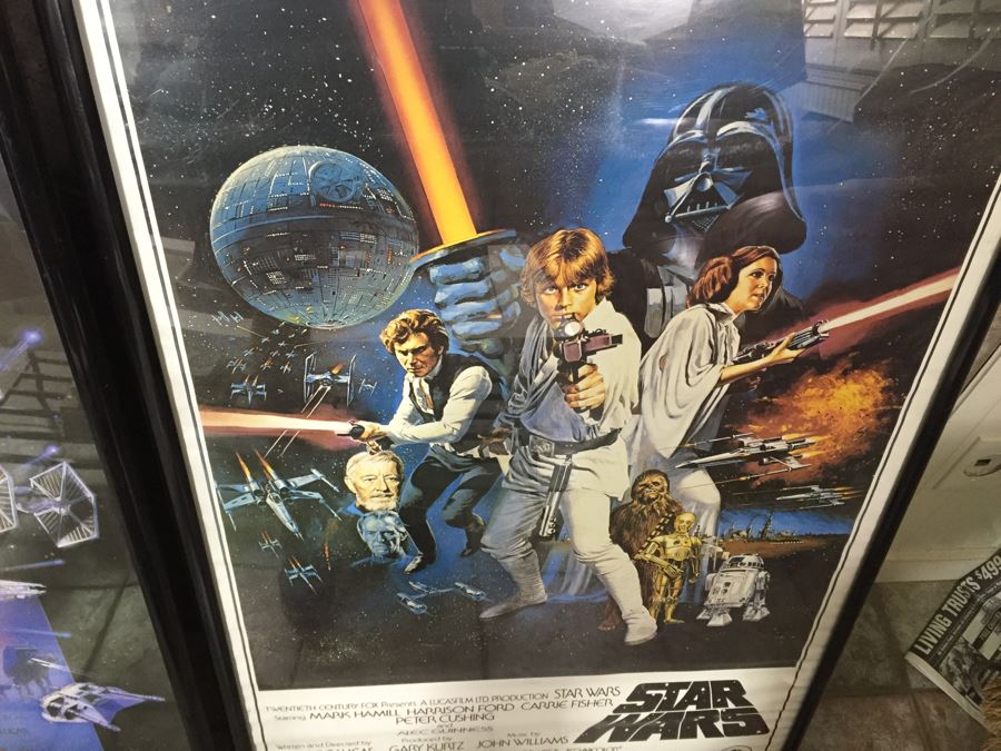 Pair Of Reproduction Framed Star Wars And The Empire Strikes Back Movie Posters [Photo 3]