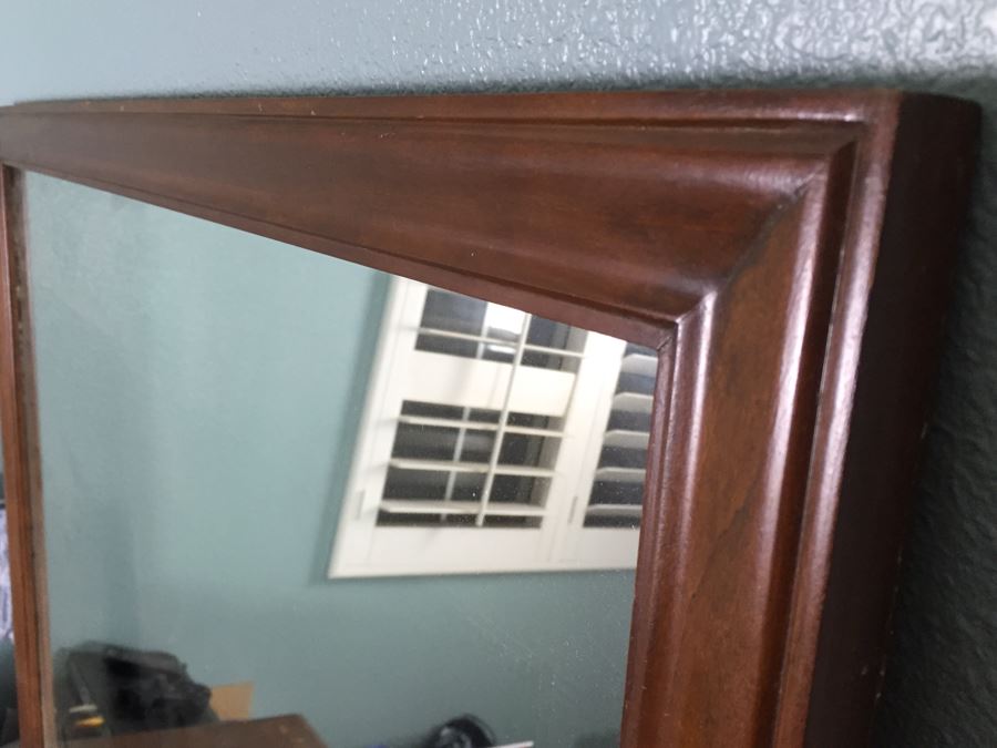 Wooden Cherry Dresser With Mirror By Sanford Furniture Co [Photo 6]