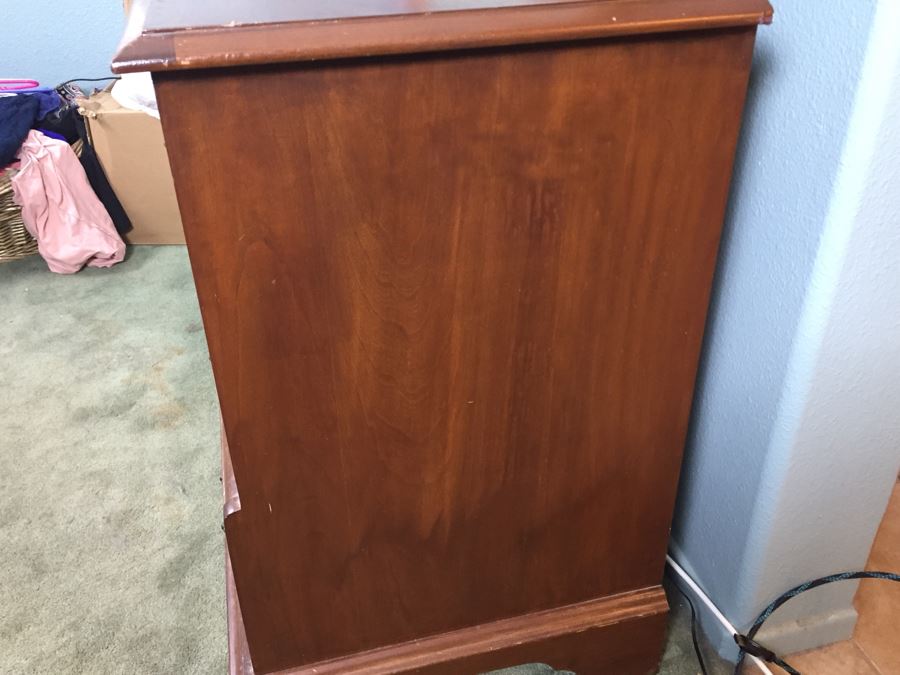 Wooden Cherry Dresser With Mirror By Sanford Furniture Co [Photo 5]