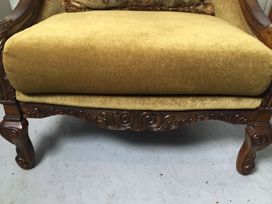 Nice Upholstered Chair With Light Brown Tones (Matches Sofa) [Photo 6]