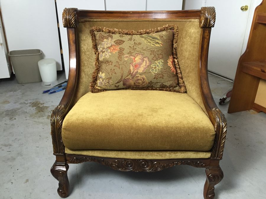Nice Upholstered Chair With Light Brown Tones (Matches Sofa) [Photo 4]