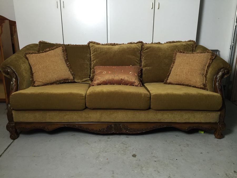 Upholstered Sofa With Light Brown Tones (Matches Chair) [Photo 1]