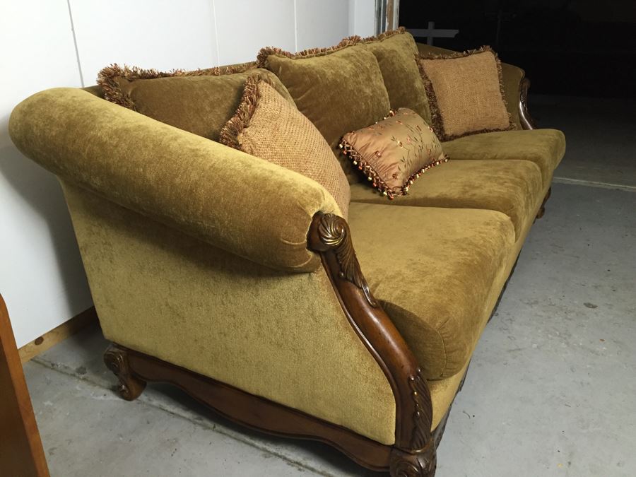 Upholstered Sofa With Light Brown Tones (Matches Chair) [Photo 2]