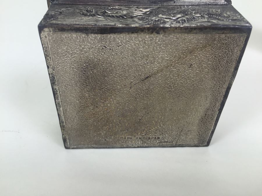 Japanese Metal Embossed Box With Dragon Serpent [Photo 16]