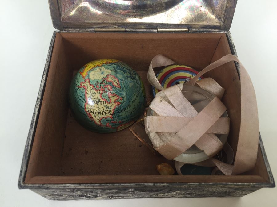 Japanese Metal Embossed Box With Dragon Serpent [Photo 15]