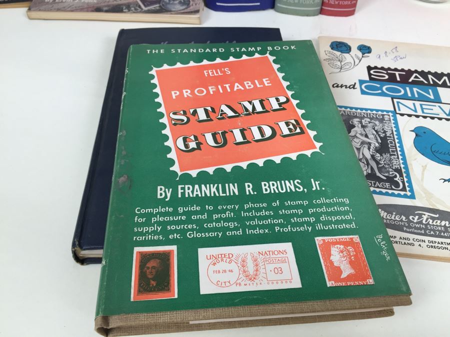 Huge Collection Of Vintage Stamp Collecting Books