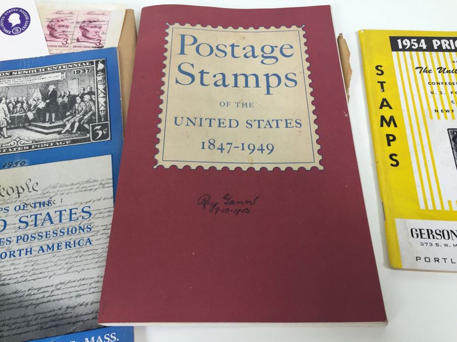 Huge Collection Of Vintage Stamp Collecting Books