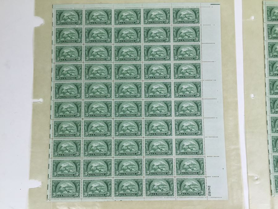 (2) Mint Postage Stamp Sheet 3 Cent 1950 American Bankers Association [Photo 4]
