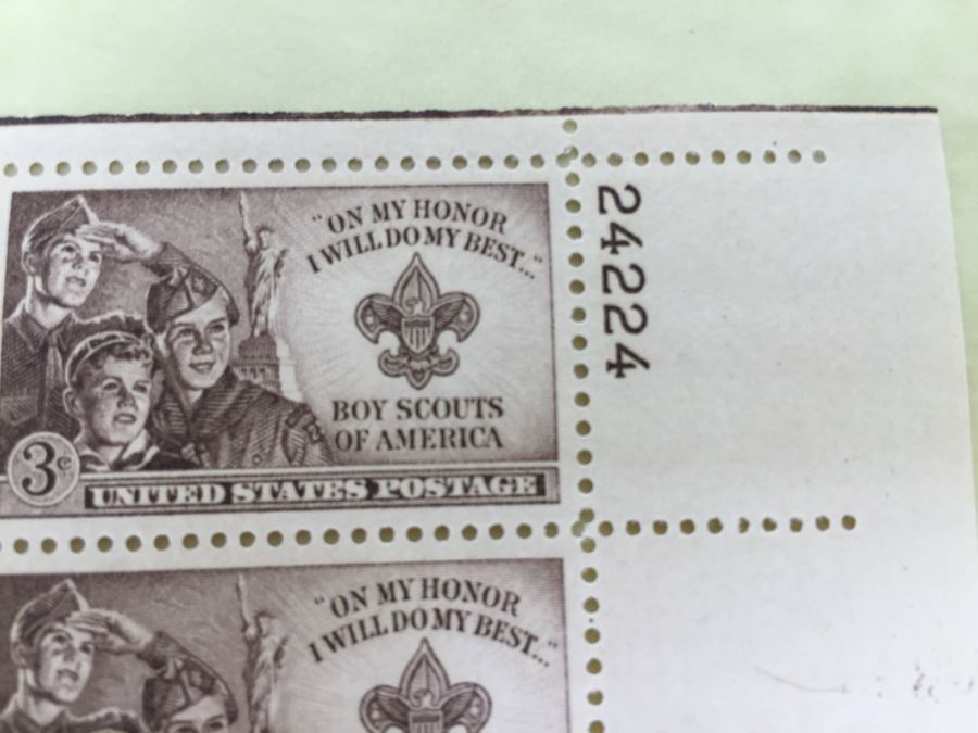 (2) Mint Postage Stamp Sheet 3 Cent 1950 Boy Scouts [Photo 6]