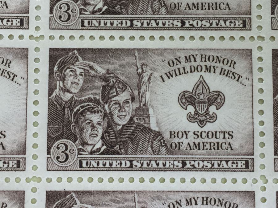 (2) Mint Postage Stamp Sheet 3 Cent 1950 Boy Scouts [Photo 3]