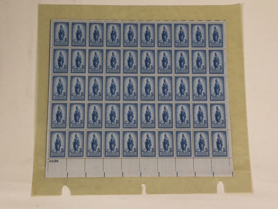 Mint Postage Stamp Sheet 1950 3 Cent National Capital Sesquicentennial