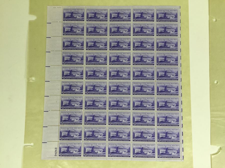 (2) Mint Postage Stamp Sheet 3 Cent 1950 U.S. Supreme Court National Capital Sesquicentennial [Photo 4]