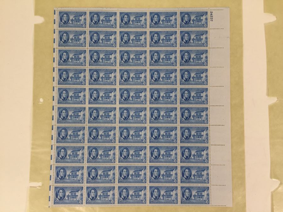 (2) Mint Postage Stamp Sheet 3 Cent 1950 Indiana Territory Sesquicentennial [Photo 4]