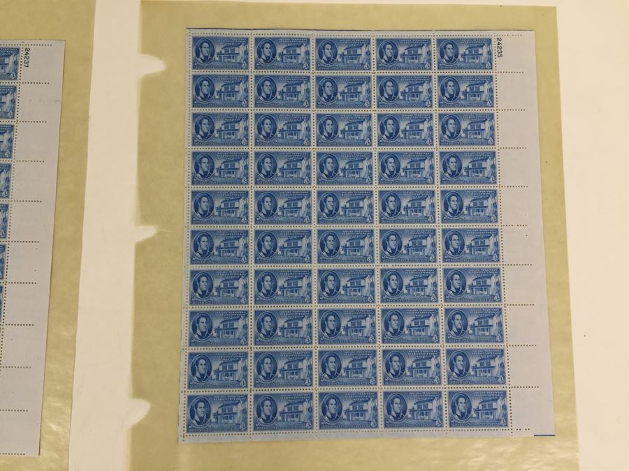 (2) Mint Postage Stamp Sheet 3 Cent 1950 Indiana Territory Sesquicentennial [Photo 5]