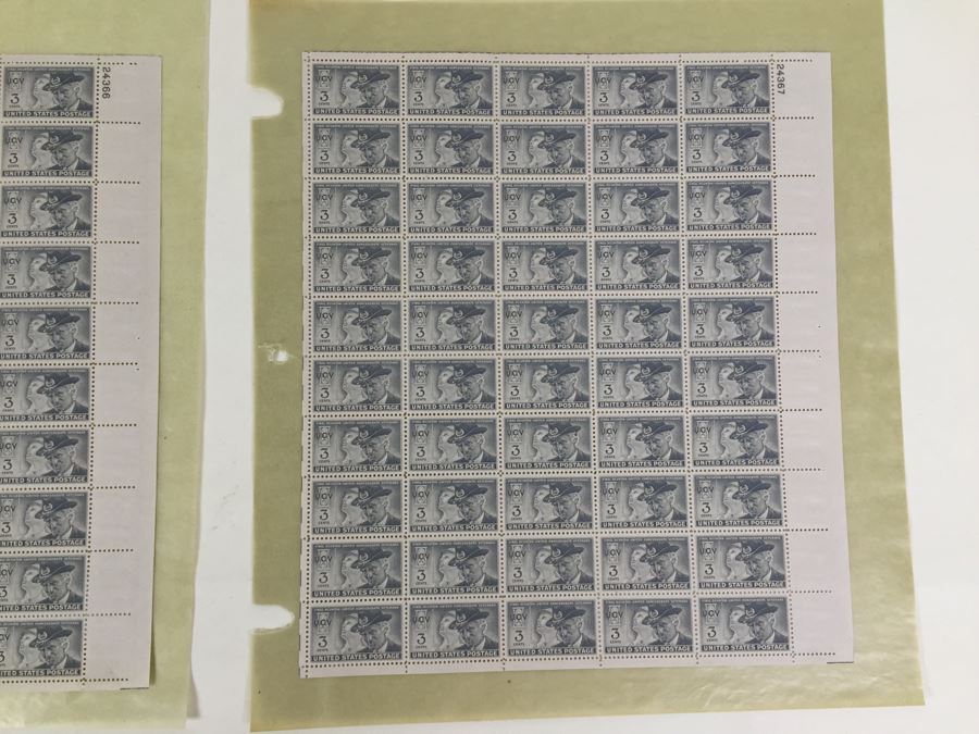 (2) Mint Postage Stamp Sheet 3 Cent 1950 Final Reunion - United ...