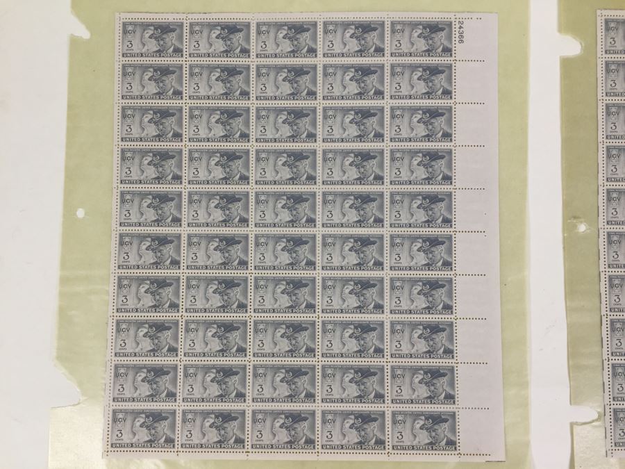 (2) Mint Postage Stamp Sheet 3 Cent 1950 Final Reunion - United Confederate Veterans [Photo 4]