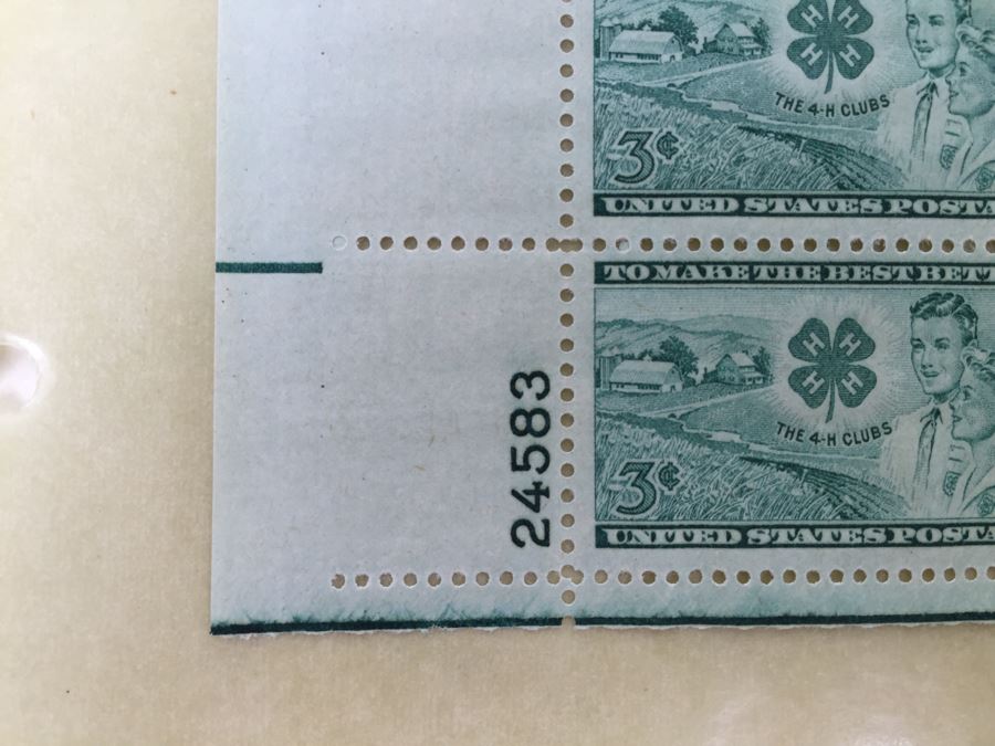 (2) Mint Postage Stamp Sheet 1952 3 Cent The 4-H Clubs [Photo 6]