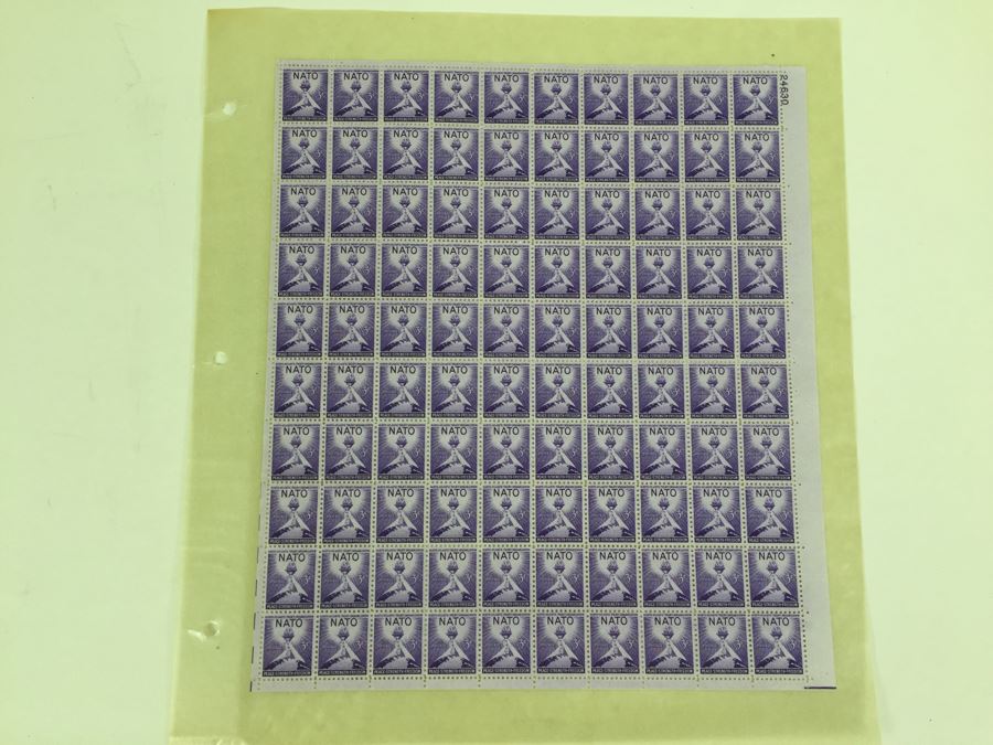 Mint Postage Stamp Sheet 1952 3 Cent NATO North Atlantic Treaty Organization [Photo 4]