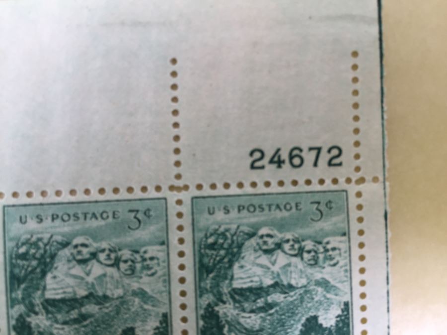 (4) Mint Postage Stamp Sheet 1952 3 Cent Mount Rushmore National Memorial South Dakota [Photo 10]
