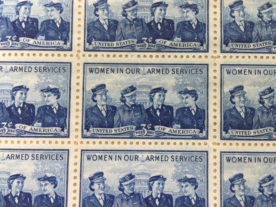 (2) Mint Postage Stamp Sheet 1952 3 Cent Women In Our Armed Services [Photo 7]