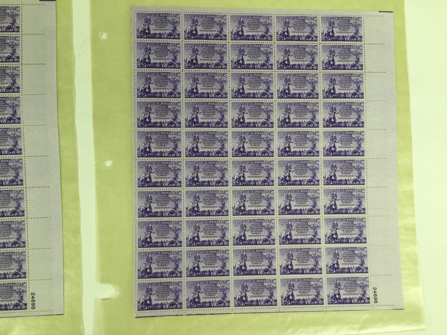 (4) Mint Postage Stamp Sheet 1952 3 Cent Newspaper Boys [Photo 9]