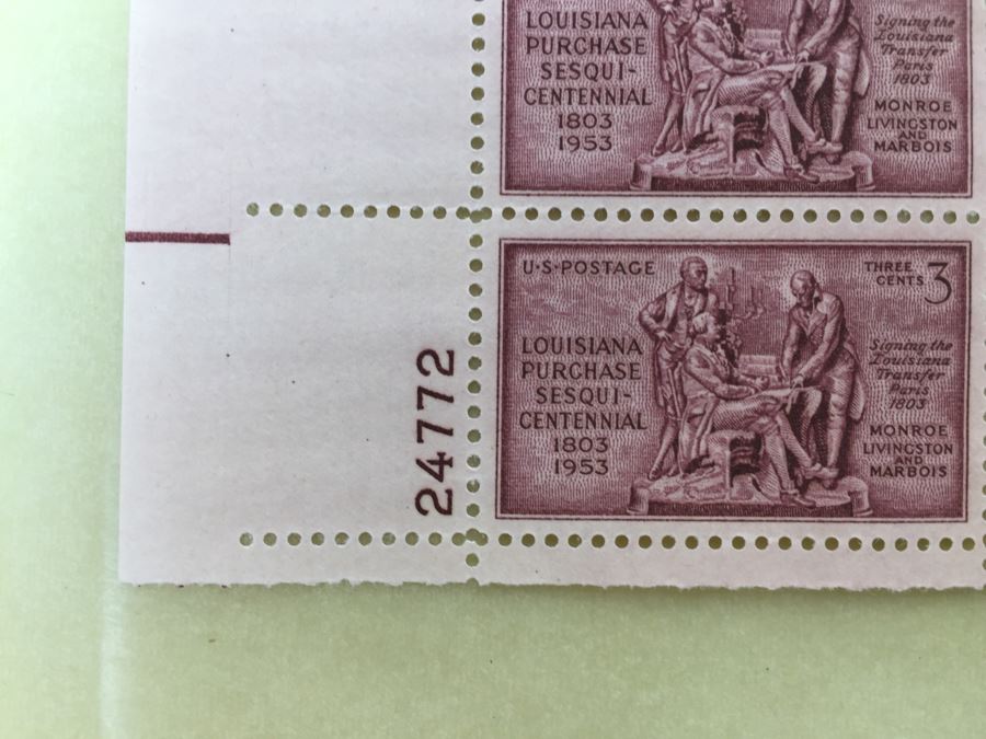 Mint Postage Stamp Sheet 1953 3 Cent Louisiana Purchase Sesquicentennial [Photo 2]