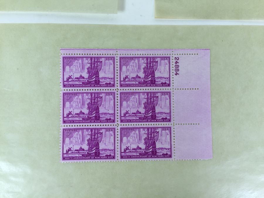 (2) Mint Postage Stamp Sheet 1953 3 Cent 300th Anniversary Of New York City [Photo 7]