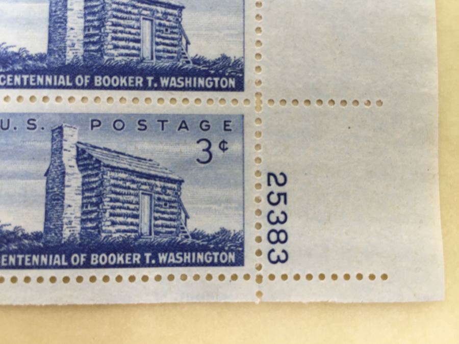 Mint Postage Stamp Sheet 1956 3 Cent Centennial Of Booker T. Washington [Photo 2]