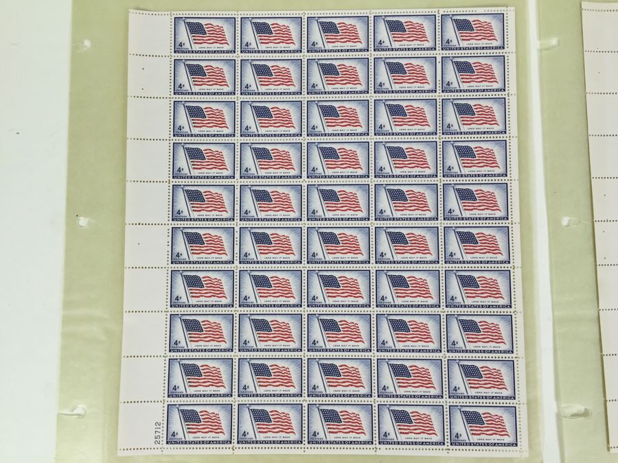 (2) Mint Postage Stamp Sheet 1952 3 Cent U.S. Flag Long May It Wave Old Glory 48 Stars [Photo 4]