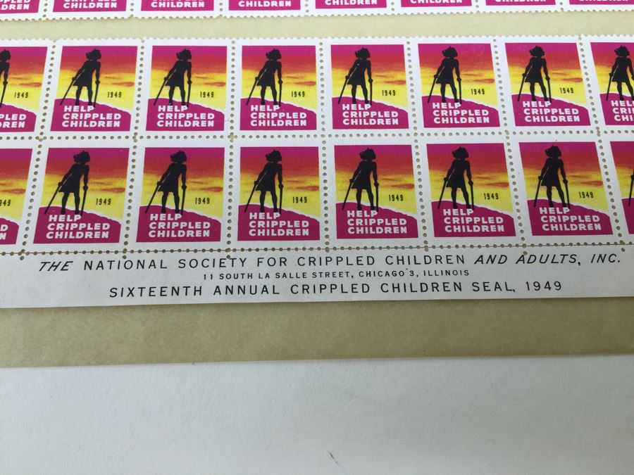 1940 & 1949 Christmas Seal Greetings Stamps + 1949 National Society For Crippled Children And Adults [Photo 11]
