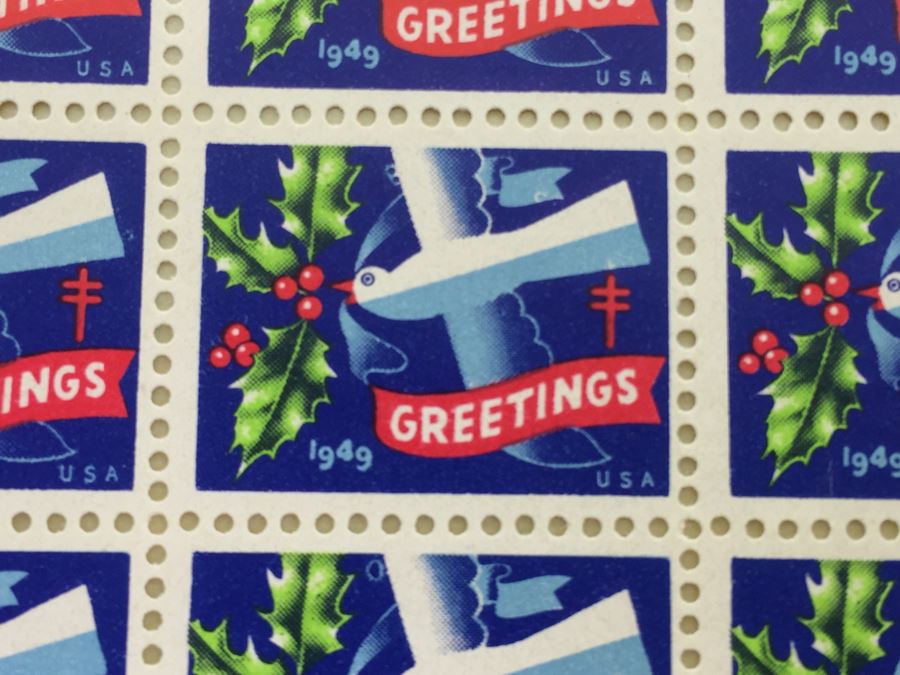 1940 & 1949 Christmas Seal Greetings Stamps + 1949 National Society For Crippled Children And Adults [Photo 4]