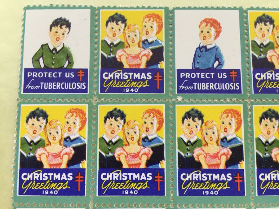 1940 & 1949 Christmas Seal Greetings Stamps + 1949 National Society For Crippled Children And Adults [Photo 3]
