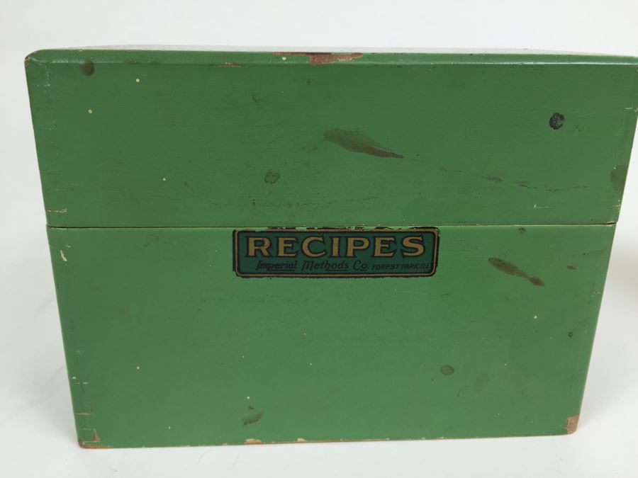 Vintage Wooden Recipes Box