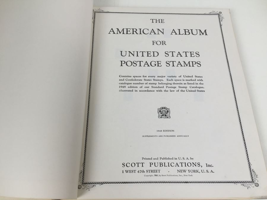 The American Album For United States Stamps 1948 Edition With Some Stamps Plus John F. Kennedy Memorial Stamp Album Without Stamps [Photo 8]