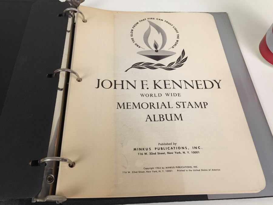 The American Album For United States Stamps 1948 Edition With Some Stamps Plus John F. Kennedy Memorial Stamp Album Without Stamps [Photo 5]