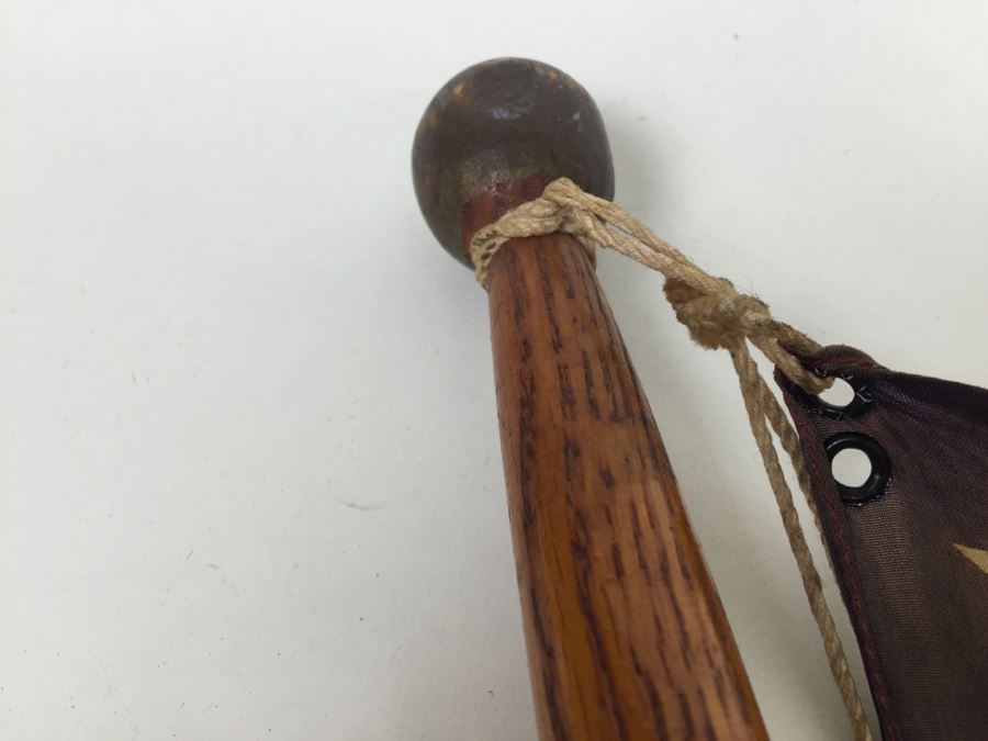 Old 49 Star U.S. Flag With Wooden Flag Pole [Photo 5]