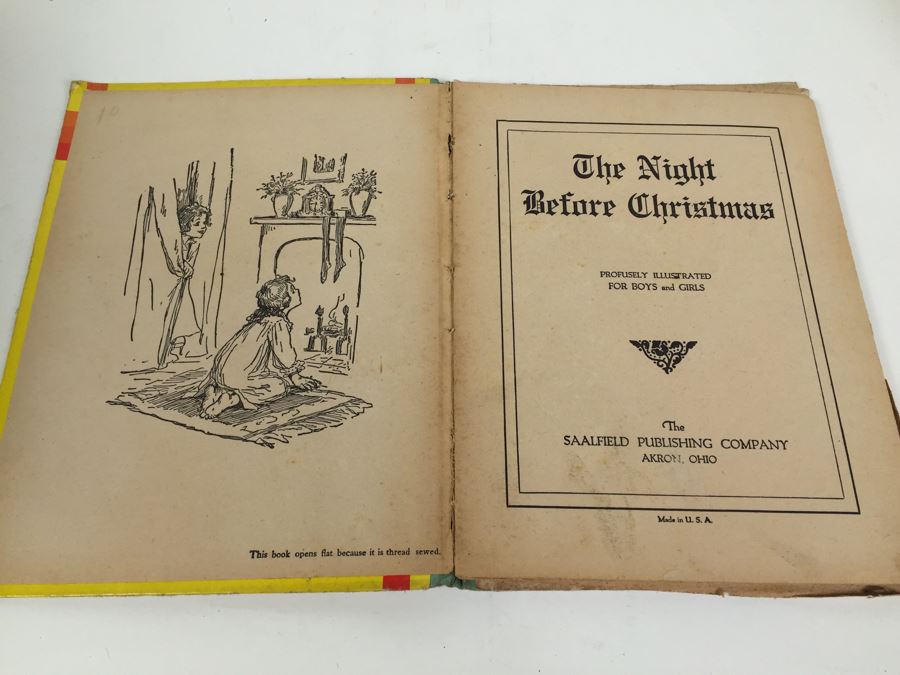 The Night Before Christmas Kids Book Saalfield Publishing Profusely Ilustrated For Boys And Girls [Photo 3]