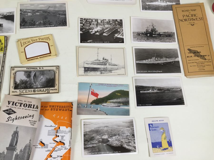 Vintage Collection Of Maps, Tourist Guides, Postcards, Military Photographs And Various Ephemera [Photo 12]
