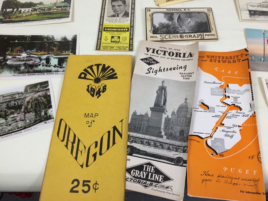 Vintage Collection Of Maps, Tourist Guides, Postcards, Military Photographs And Various Ephemera [Photo 16]