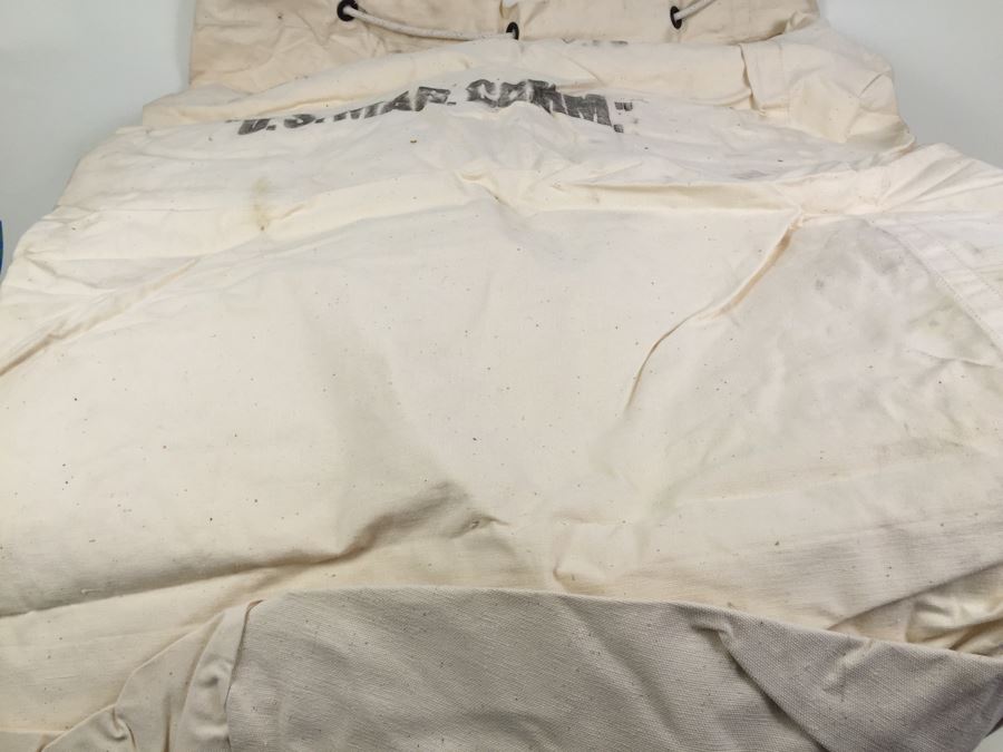 Collection Of 8 Large White Canvas U.S. Mar. Comm. Bags Mailbags Mail [Photo 8]
