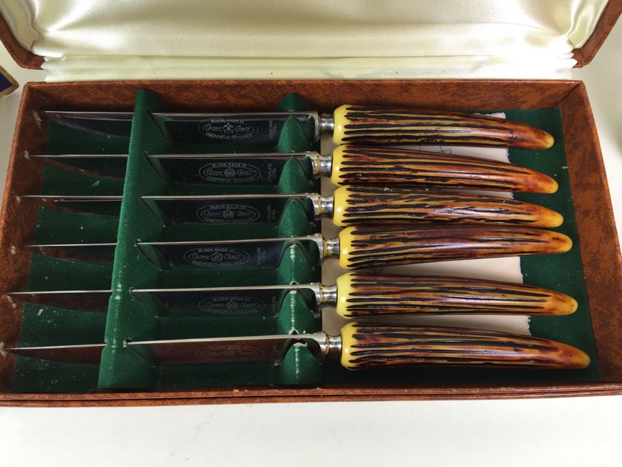 New Crown Crest Sheffield-England Stainless Steel Knives In Box And Quackenbush Nut Crackers New In Packaging [Photo 8]