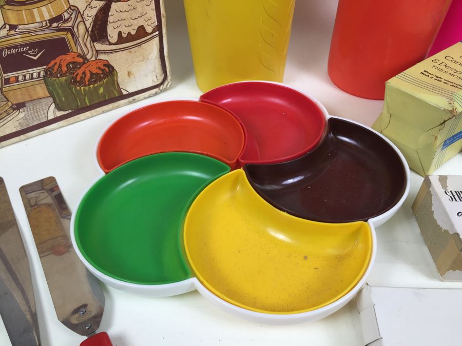 Various Vintage Kitchen Items And Appliances Including New Osterizer Blender And New Universal Can Opener-K [Photo 2]