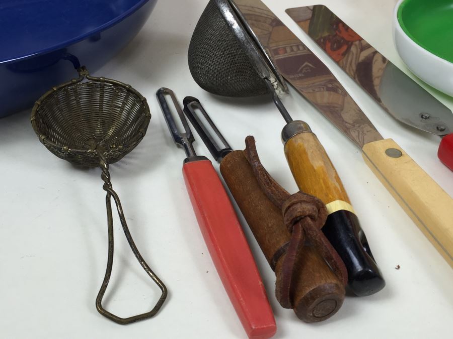 Various Vintage Kitchen Items And Appliances Including New Osterizer Blender And New Universal Can Opener-K [Photo 20]