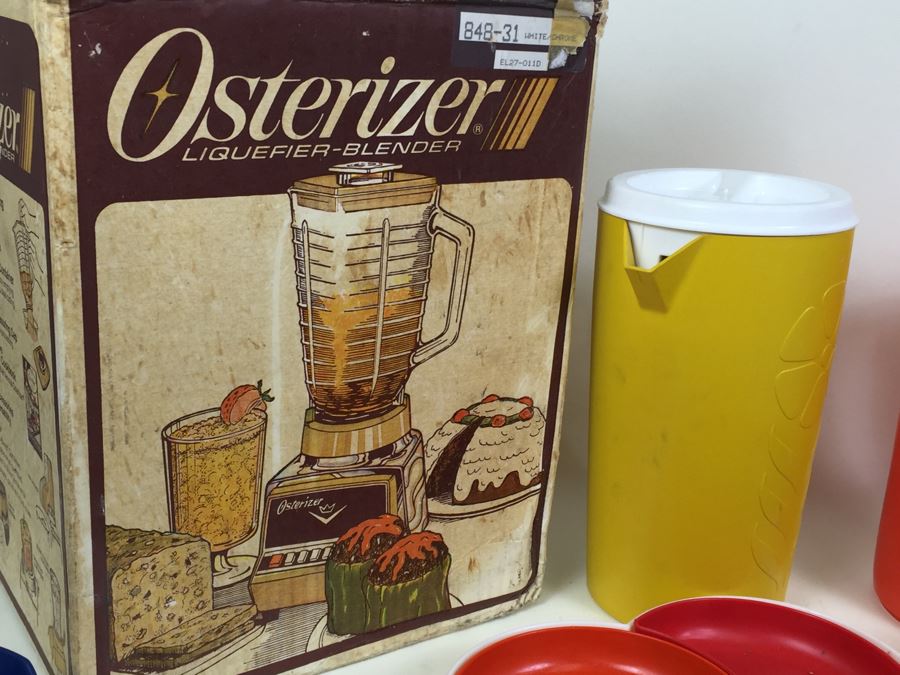 Various Vintage Kitchen Items And Appliances Including New Osterizer Blender And New Universal Can Opener-K [Photo 21]