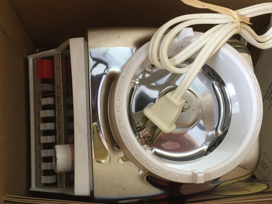 Various Vintage Kitchen Items And Appliances Including New Osterizer Blender And New Universal Can Opener-K [Photo 3]