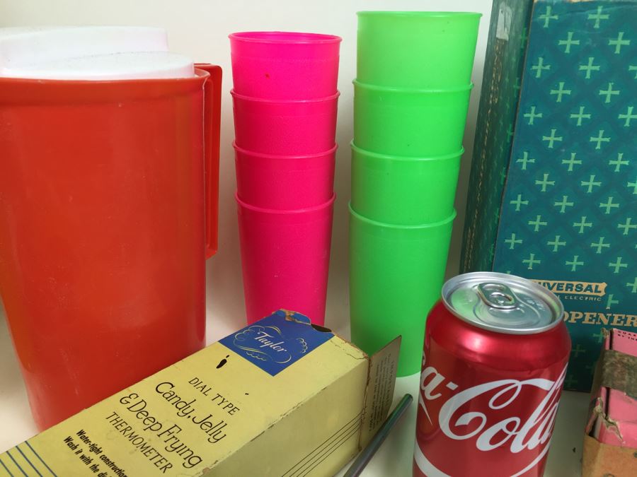 Various Vintage Kitchen Items And Appliances Including New Osterizer Blender And New Universal Can Opener-K [Photo 5]