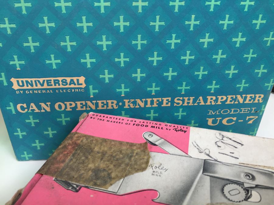 Various Vintage Kitchen Items And Appliances Including New Osterizer Blender And New Universal Can Opener-K [Photo 8]