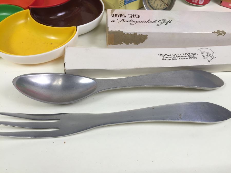 Various Vintage Kitchen Items And Appliances Including New Osterizer Blender And New Universal Can Opener-K [Photo 16]